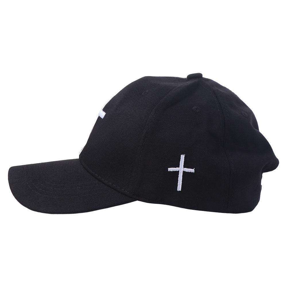 Casual Cross Embroidered Hat Cotton Duck Tongue Cap Fashionable Cross Baseball Cap  Outdoor