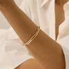 Yori Gold Silver Mix Color Block Paperclip Chain Bracelet Waterproof Stainless Steel Arrivals Popular Jewelry Wholesale