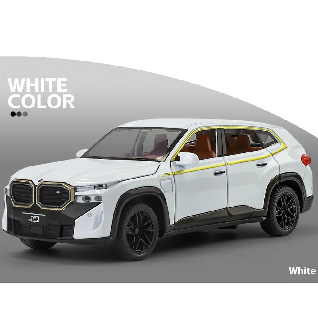 1/32 BMW XM Off Road SUV Vehicle Alloy Metal Diecast Car Model Sound & Light Indoor Collection Decorative Gift for Firend Box