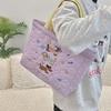 49243 Cute Quilted Puppy Embroidered Korean Handbag and Lunch Bag for Women