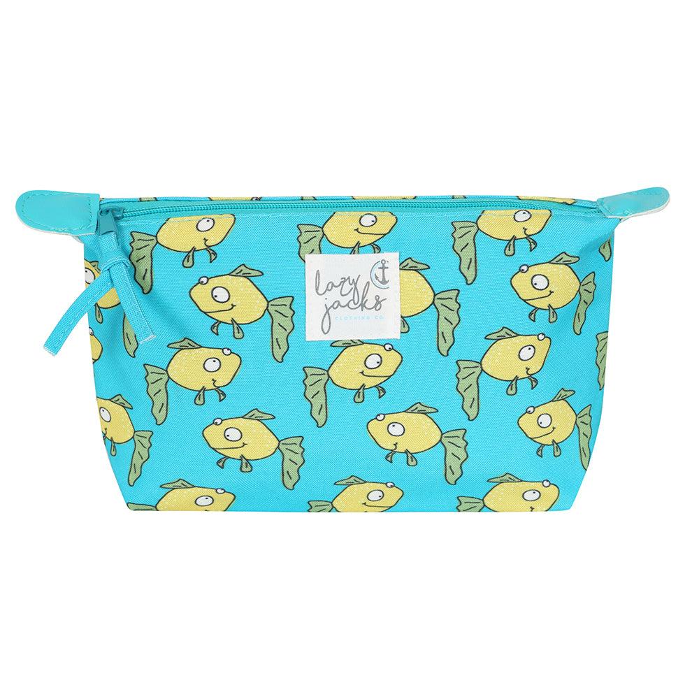 Lazy Jacks Fish Cosmetic Bag