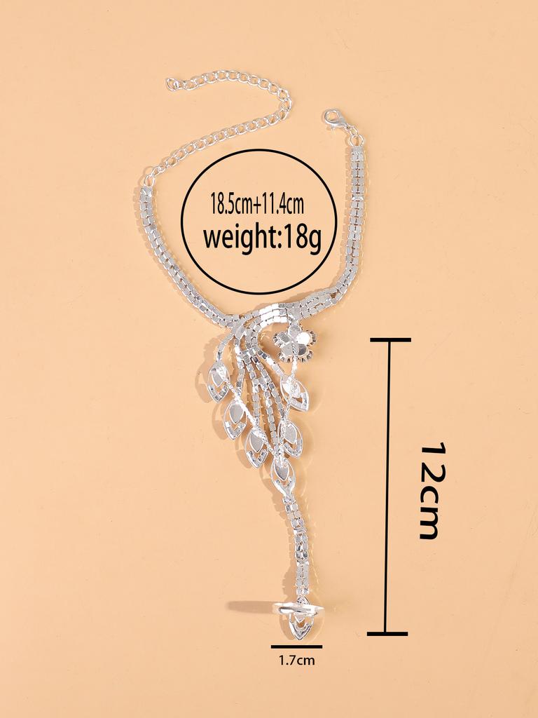 1 Women's Claw Chain Series Trendy Narcissus Bracelet Ring Finger Chain Date Travel Banquet Party Holiday Dressing Gift