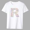 Men's Classic T-shirt Casual O-neck Text Lettern Printing Pattern Series Commuter All-match Breathable White Shirt