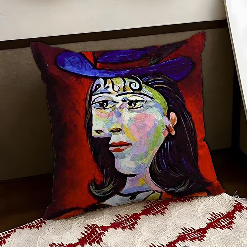 PPicasso Art Cushion Cover Reversible Soft Durable Pillow Cover Home  Car MultiScene Use for Daily Comfort