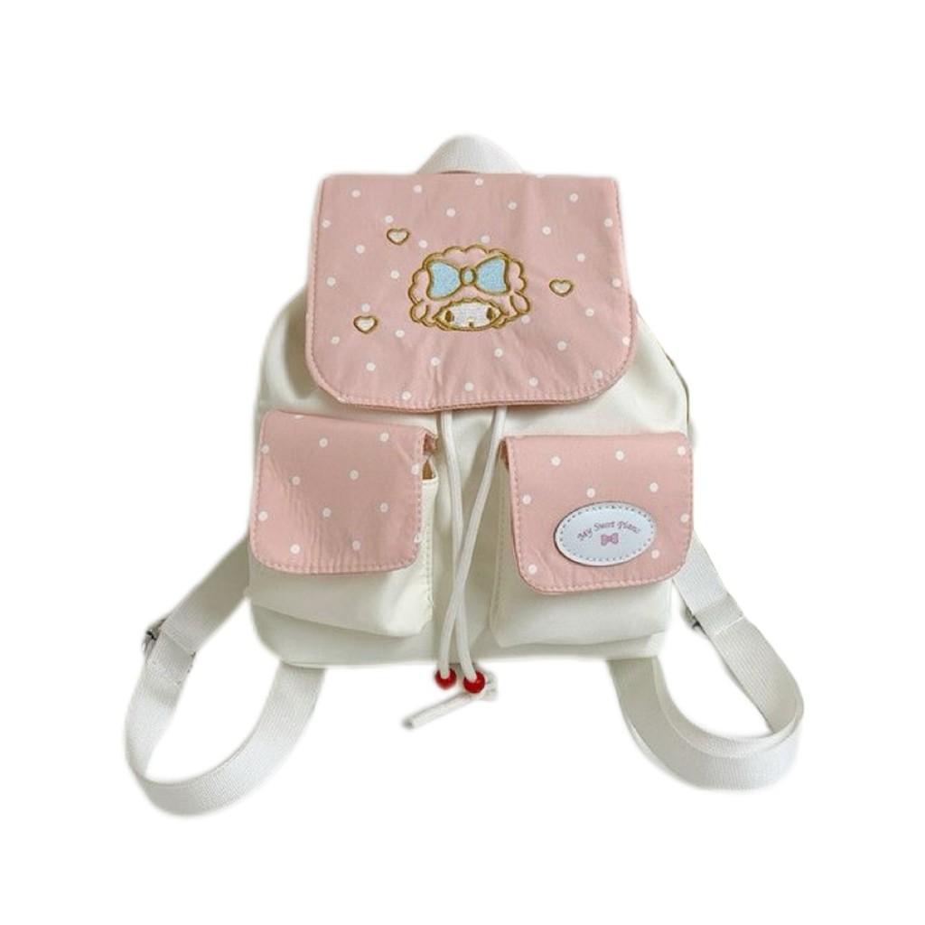 Sheep Pattern Student Backpack Oxford Material Cute Book Bag With Compact Design For Teens розовый