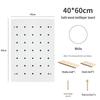 Solid Wood Pegboard Rack: Wall-Mounted & Desktop Storage Display for Entrance Hallway