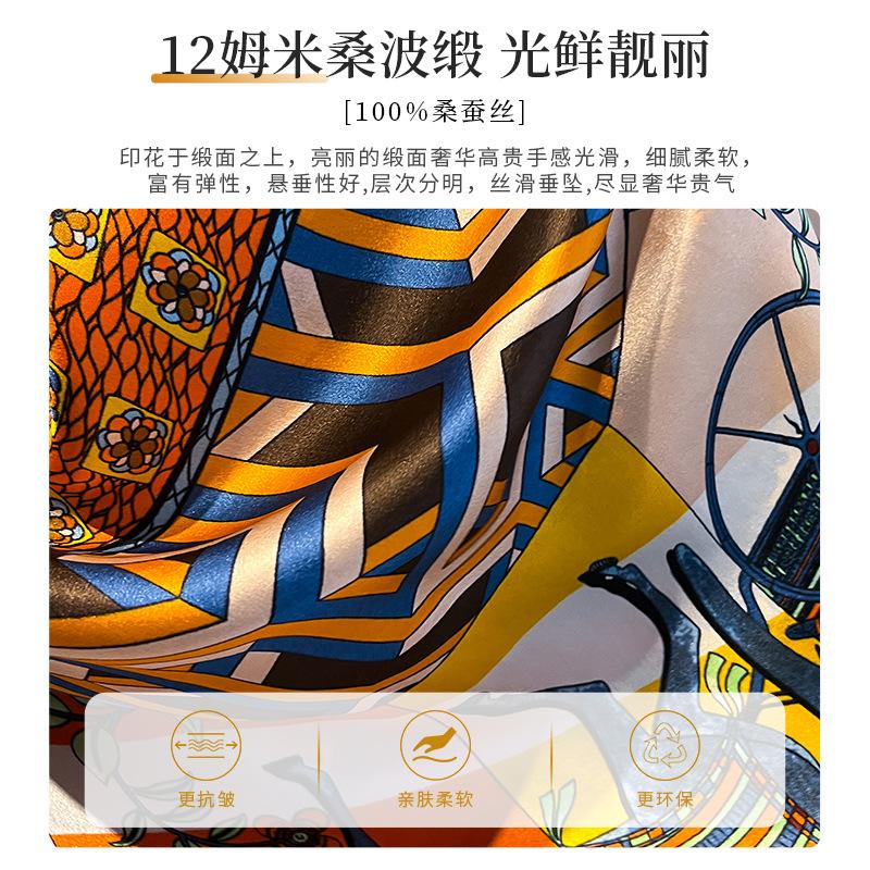 Natural Silk Scarf Women Square Shawls Wraps Scarves Pashmina Female Hijab Bandana Bufanda Poncho Kerchief Cachecol 90Cm