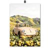 Wall Art Canvas Painting Sunflower Lemon Farmhouse Car Spring Nature Landscape Yellow Posters Picture For Living Room Home Decor