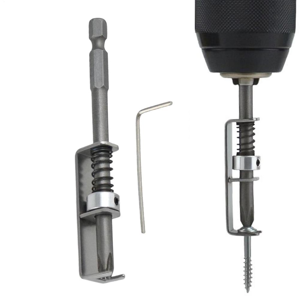 Bit Holder For Drill Spring-Loaded Screw Drill Bit Tip Holder Tool Quick Retaining Accessory Attachment For Hardware