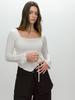 MOIFAIRE Neutral Strap T-Shirt / Ivory