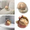 Vulgar Figurine Bathroom Decoration Creative Weird Decor Modern Art Statue Kitschy Figurine Holding Nose Bathroom Statue