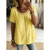JPNTKY Women's Fashion Casual O-Neck Short Sleeve Blouses & Shirts