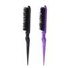 Bristle Hair Brush Teasing Comb Back-Combing Slicking and Edge Control Tool Edge Brush Hair Comb for All Hair Types