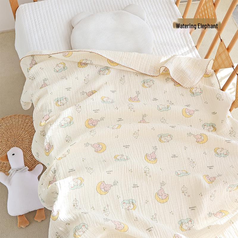 Double-Layer Cotton Gauze Baby Swaddle & Bath Towel Blanket