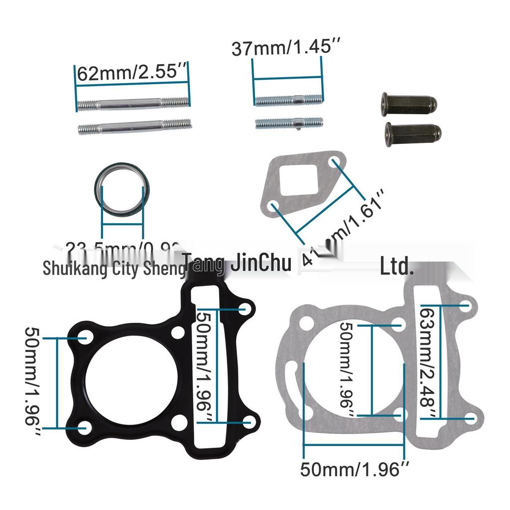 GOOFIT 47mm Large Bore Cylinder Kit Head for 80cc GY6 139QMB ATV Go-kart