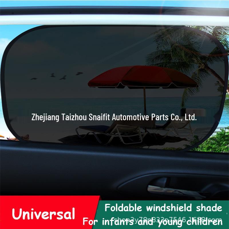 

Складная автомобильная статическая пленка-солнцезащитный козырек: Теплоизоляция и защита от УФ-лучей для боковых стекол 44*36 Pair чёрный