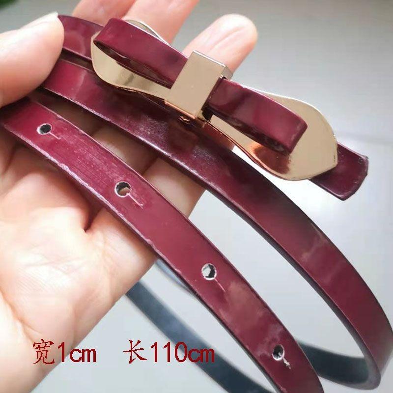 Chic Women's Slim Waist Belt With Bow Decoration For Versatile Outfits In Classic Colors