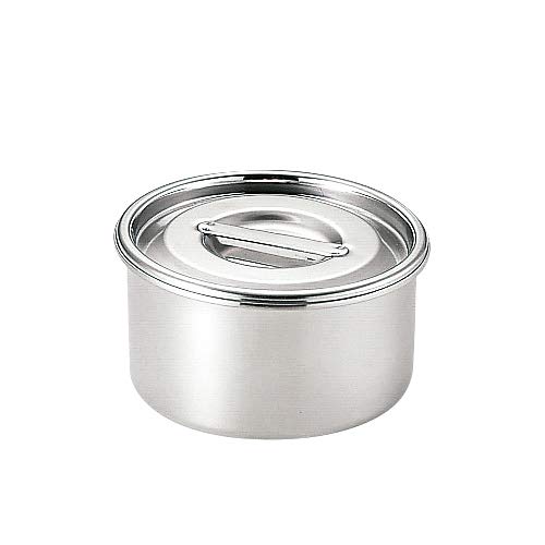 

Sanpo Sangyo Silver Kitchen Pot, 9cm, Round Shallow Kitchen Pot, 09060090