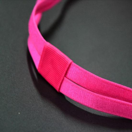 Fashion Women Girl Double Band Anti-Slip Sports Yoga Elastic Headband Hairband