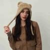 Personalized Hairy Cute Warm Winter Ear Cap Stylish Simple Student Cat Ears Knitted Cold Hat Female
