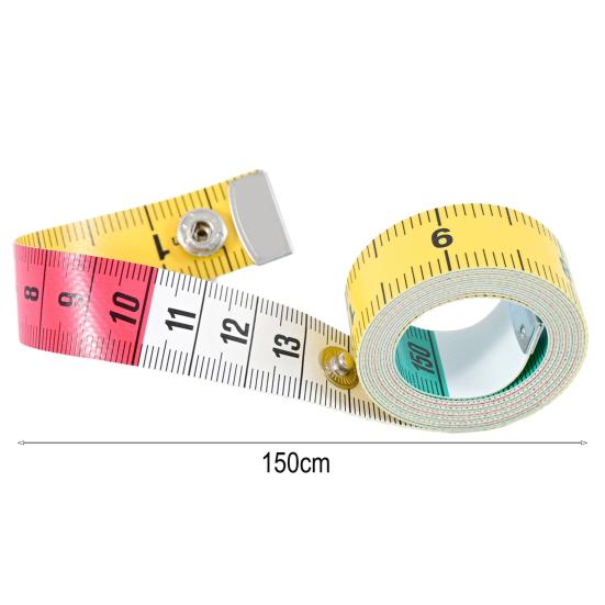 Double-sided Tape Measure with Snap Button Mini Soft Measuring Tape Portable Tailor Sewing Cloth Weight Loss Body Measuring Tape Flexible Ruler Tape