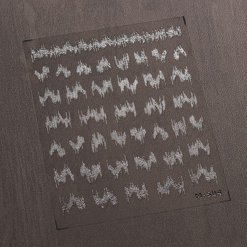 

Qiji Hot Silver Laser Shiny Line Nail Sticker Waterproof Nail Sticker Decorative Decals Ornament M504 505 M504 (hot silver)