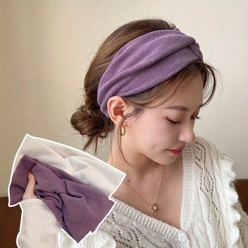 Style Wide Cross Headbands for Woman Solid Hairband Elastic Sports Yoga Headwear Girls Hair Band Hair Accessories