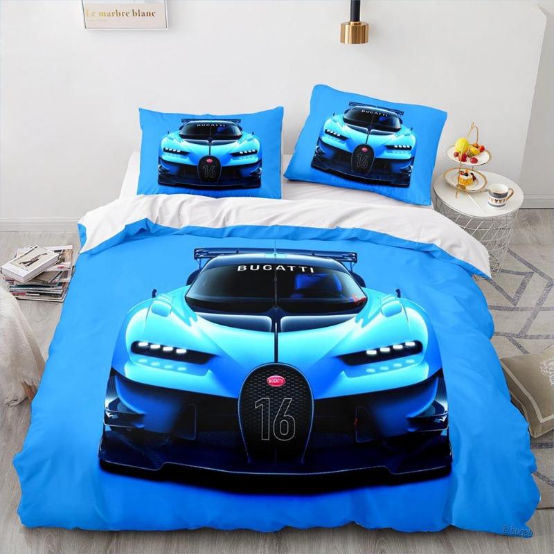 Sports Car Duvet Cover Sets Full Size,2/3 Piece Race Car Bedding Sets with Pillowcases for Teens Boys 2/3pcs Polyester Quilt Cover Gift