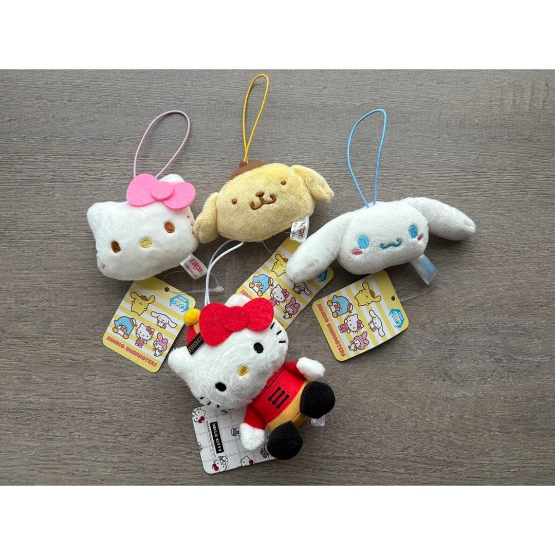 Sanrio Characters Face Mascot Kitty Cinnamon Pudding 4-piece set