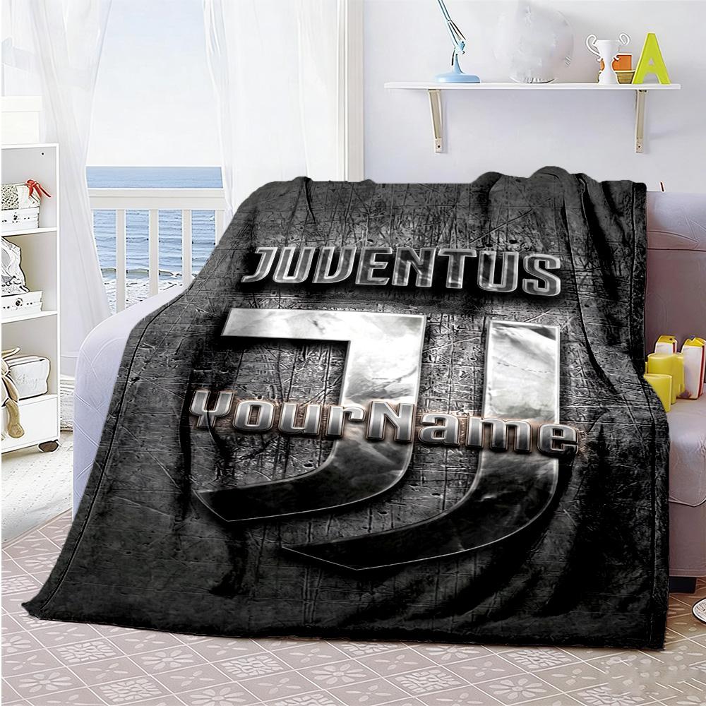 Juventus Personalized Name Blanket Cozy Customizable Blanket Soft & Cozy Perfect for Office Chair Seaside Livingroom Living Room All-Season Use
