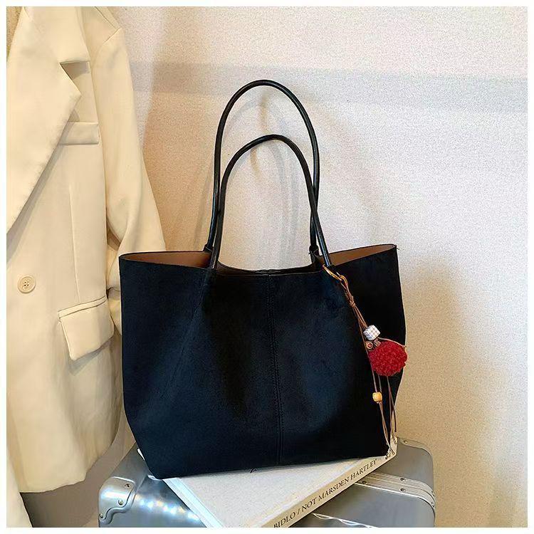 2025 Retro Large Capacity Suede Women's Shoulder Tote - Autumn/Winter Casual