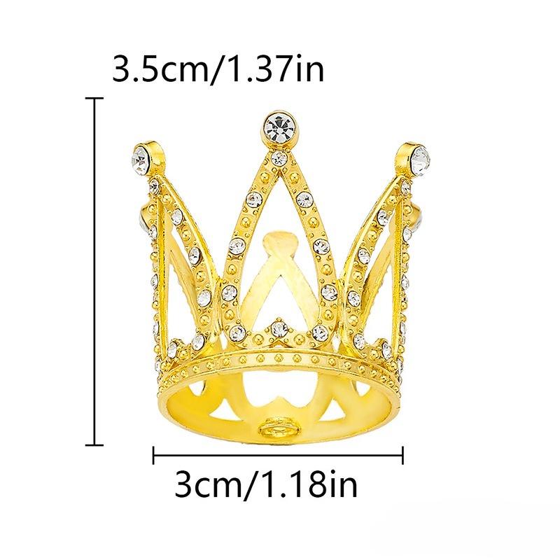 1/50pcs Mini Crown Cake Decoration Tiny Baby Small Pearl Tiara Crown Princess Topper Children Hair Ornaments Party Cake Decors