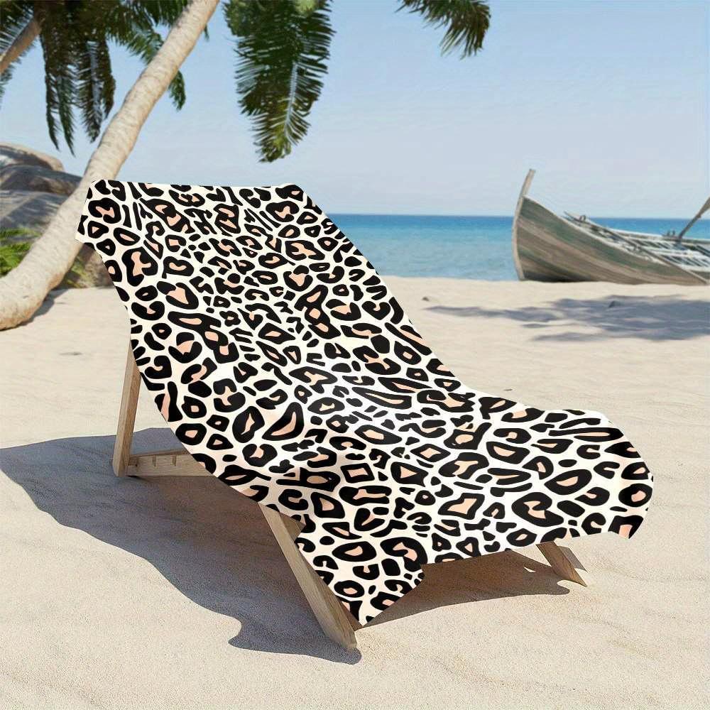 Telo da spiaggia sexy con stampa leopardata, elegante e alla moda, morbido, assorbente, ad asciugatura rapida, asciugamano sportivo da palestra, perfetto per piscine, esterni e spiaggia