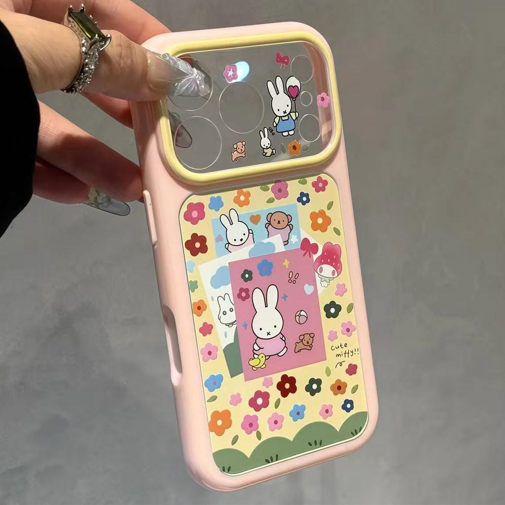 Floral Rabbit Bear Printing Is Suitable for Apple 11PROMAX Mobile Phone Case, Fresh and Sweet iPhone11 Star Case.