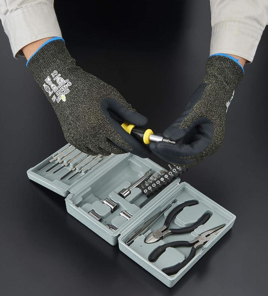 Showa Gloves Resistance Level 581 Size 1 Gloves for Disaster Preparedness [Cut E] S-TEX RP, M, Pair, Cut-Resistant