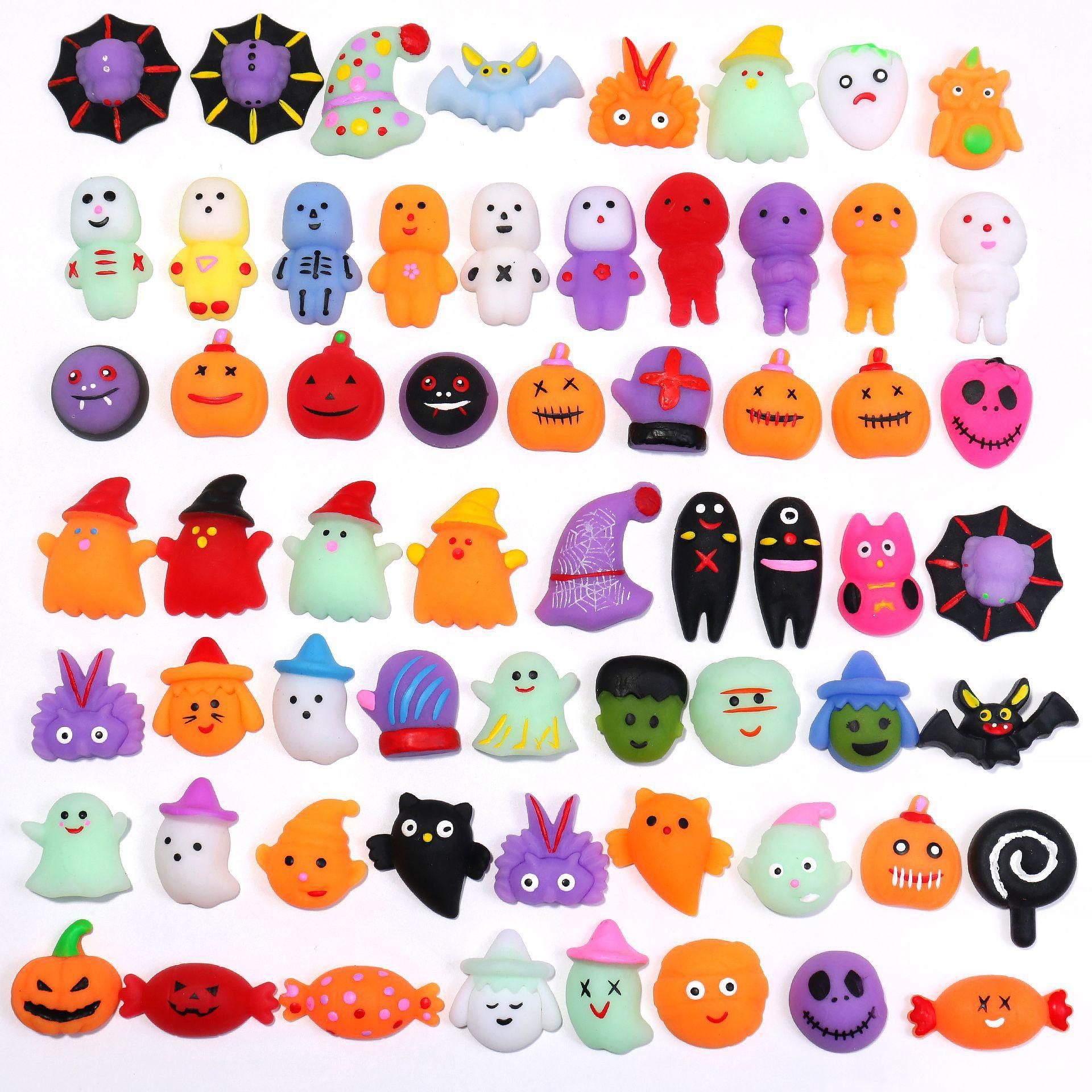

10/50Pcs Halloween Squishies Mochi Sensory Toys Soft Push Stress Relief Squeeze Toys For Kids Halloween Gifts Goodie Bag Stuffer (As shown-26036)-