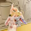 Adorable Sparkling Bear Keychain Cute Rhinestone Decor For Students And Couples