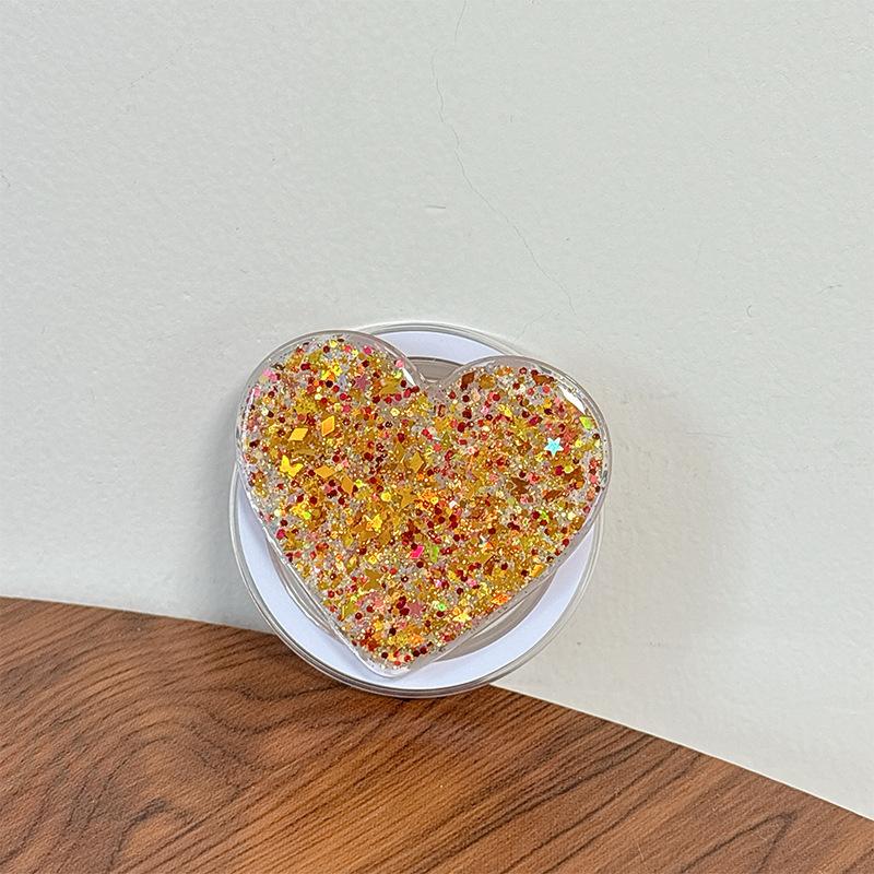 Japanese Small Fresh Heart-Shaped Mobile Phone Airbag Bracket Magnetic Suction Creative Ring Lazy Grip Portable