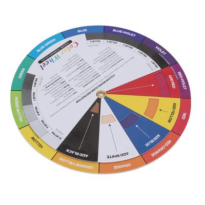 Rueda de colores para tatuajes de 13 cm de diámetro, guía para mezclar pigmentos y prevenir la decoloración.