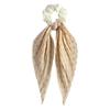 Hair Rope Handmade Pleated Bowknot Design Hair Tie Retro Style Hair Fixing Band Dating Party Wear Hair Accessory