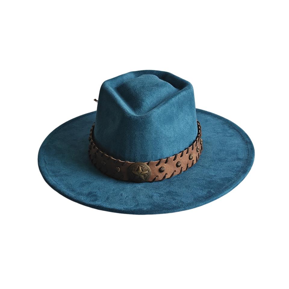Retro Arrow Top Vegan Suede Hat 9cm Wide Brim Fedora Hat for Women Men Suitable for Pyrography Painting Gifts Party Etc