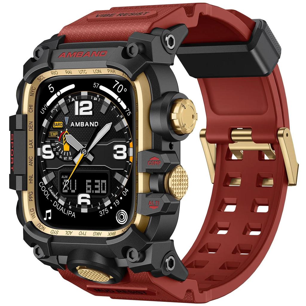 LUJING Σχεδιασμός Κιτ Τροποποίησης Για Apple Watch Σειρά 11 46mm 45mm 44mm Θήκη Ανακατασκευής Λουράκι Σιλικόνης Για iWatch Ultra 3 49mm 10 9 8 7 6 SE 5 4 Βραχιόλι