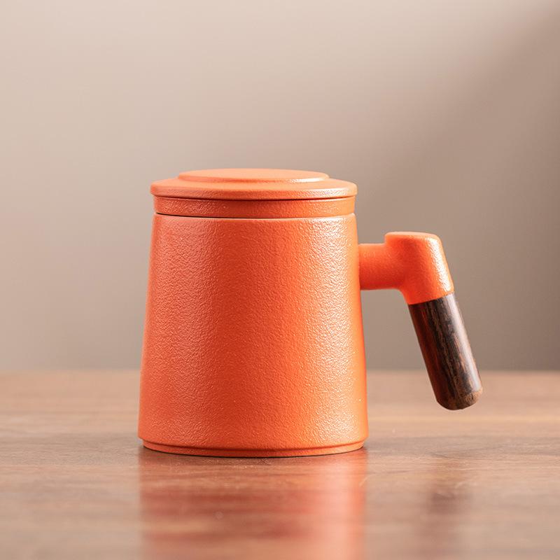 

Керамическая чашка для чая с фильтром, чашка для разделения чая, офисная кружка, керамическая чашка с крышкой, чашка в подарок 401-500ml