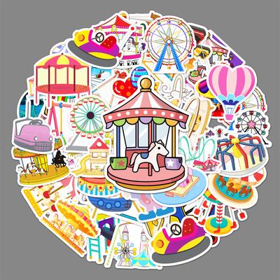 50 Playground Doodle Personality Cartoon Reward Children's Goo Card DIY Skateboard Mobile Phone Case Suitcase Stickers