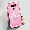 Weiche Hülle für LG K50S K40S Handyhülle LMX540HM LM-X540 LMX430HM LM-X430 Modischer Schmetterling Blume Schwarzer Silikon-Stoßfänger Abdeckung