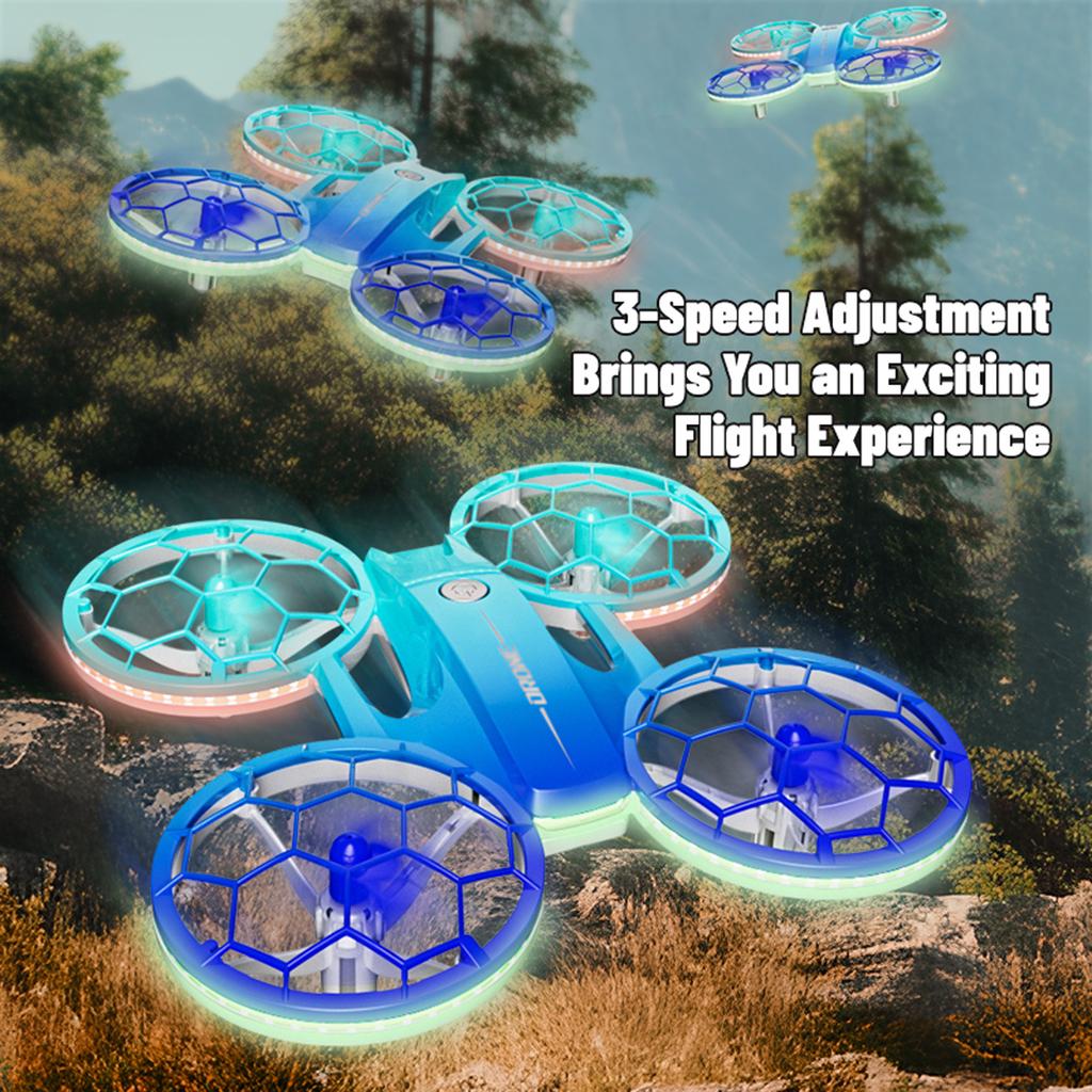 Mini Quadcopter for Kids, Remote Control Aircraft with Altitude Hold, Headless Mode, LED Lights, 360 degrees  Flip, One