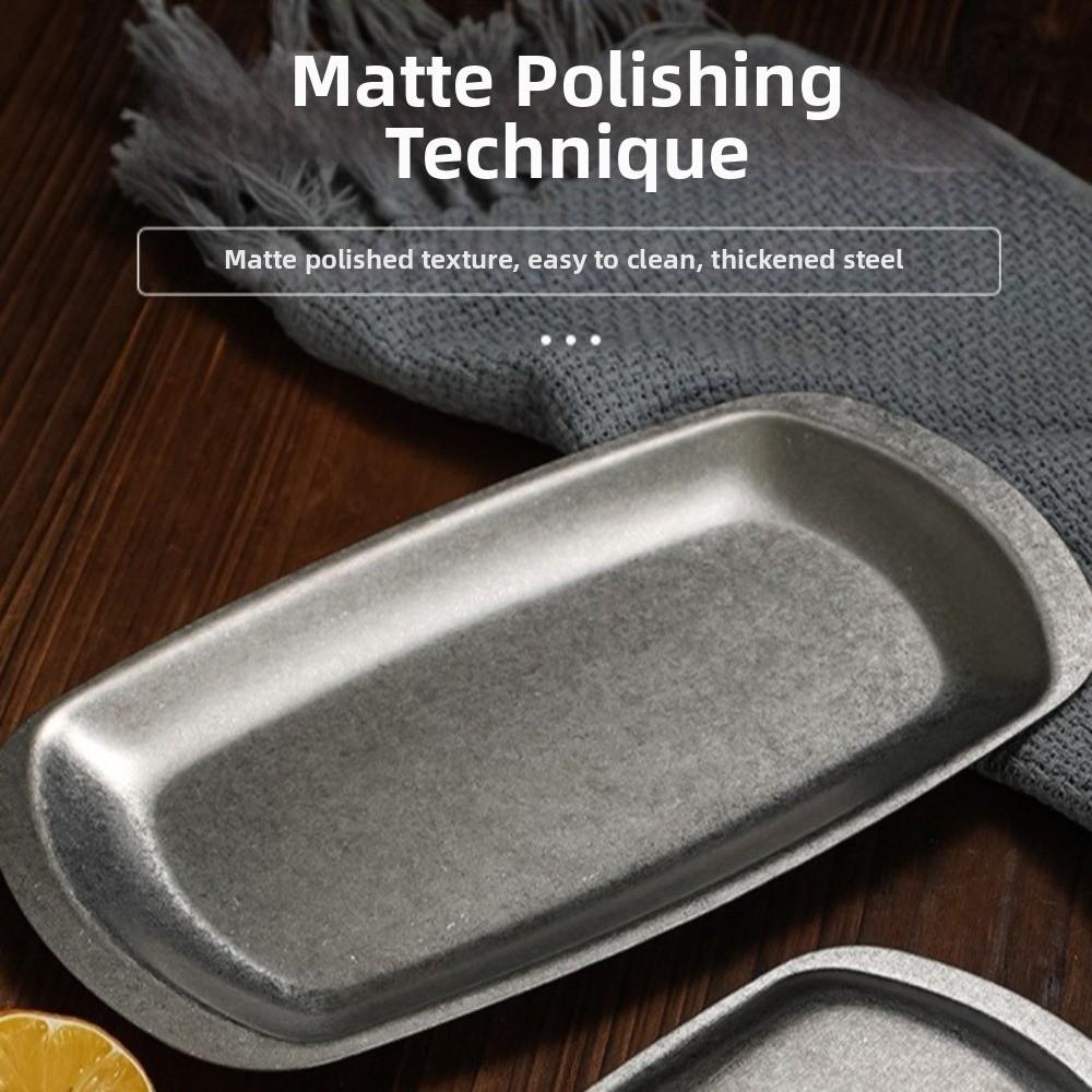 Rechteckige Buffetplatten Retro-Stil Serviertablett Mehrzweck Dessert-Snack-Teller Catering