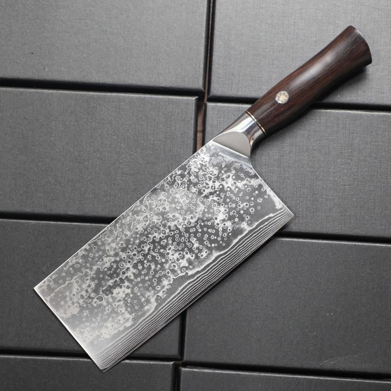 7.5 Inch Chinese Chef Knife 67-layers Damascus Steel VG-10 Blade Ebony Handle Cleaver Meat Slicing Vegetables Kitchen Knives
