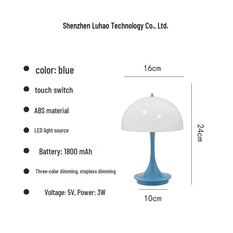 Danish Designer LED Bedside Wedding Table Lamp with Charging Feature