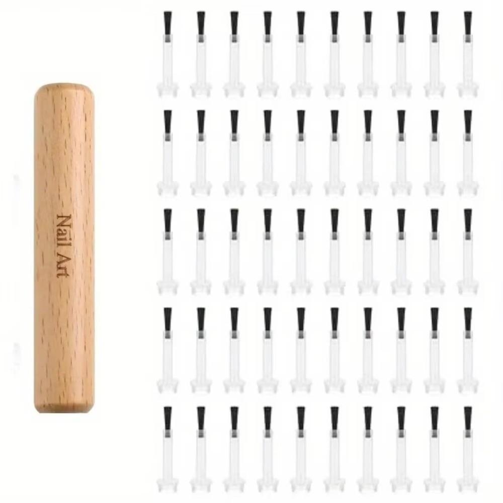 Wooden Grip Nail Art Brush Set Multi-Functional Nail Polish Brushes  Nail Art Brush Applicators